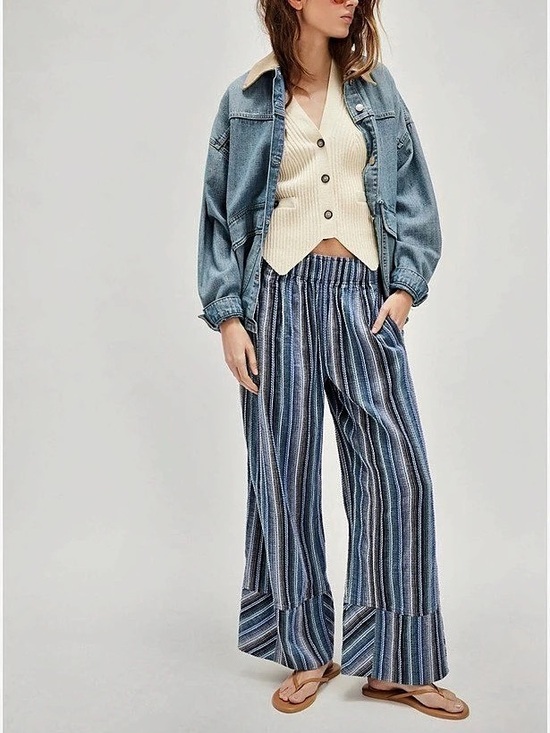 Free People Pants - Free People Day's End Stripe Pants - Medium